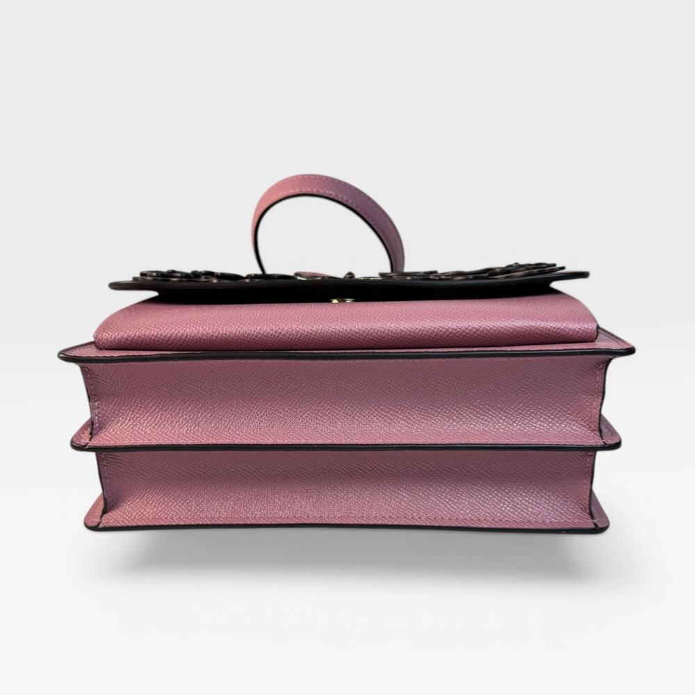 Authentic Coach Klare Butterfly Tea Rose Appliqué Chain Crossbody NWT Rare - Picture 7 of 10